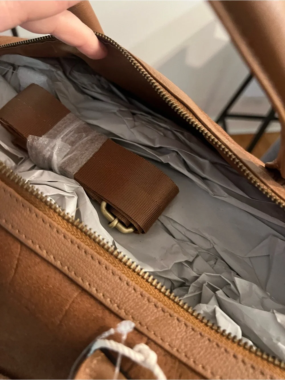 Jason Wu Brown Leather & Suede Duffel Bag